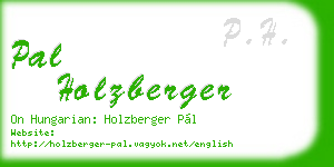 pal holzberger business card